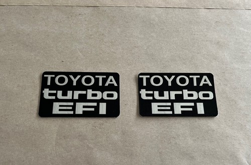 Toyota Turbo Pickup Truck Emblem badge overlay Sticker For   1985,1986,1987 2pc - Picture 3 of 6