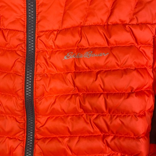 Eddie Bauer Kids Medium 10-12 First Ascent Down Hoodie Jacket Reddish Orange - Picture 4 of 12