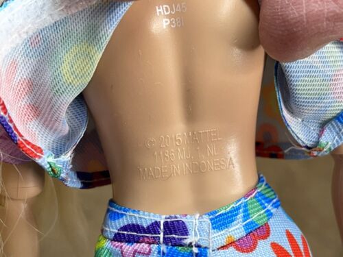 Barbie Doll 2 Piece Baby Blue Flower Power 2015 Mattel HDJ45 P381 - Picture 3 of 3