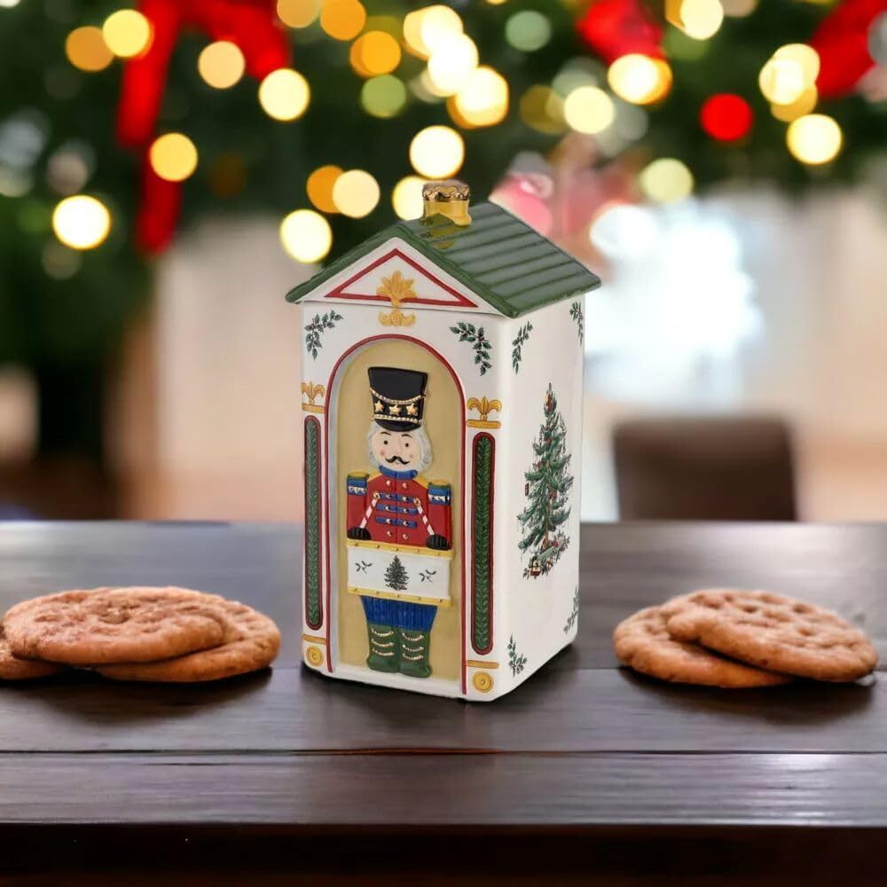 Spode Christmas Tree Collection Nutcracker Cookie Jar | 12. Inch