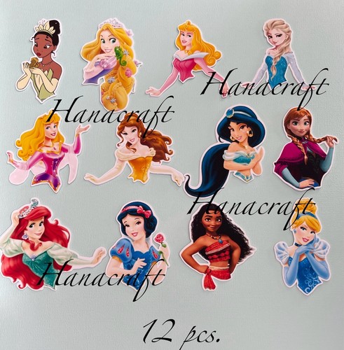 Princesses cupcake toppers,(half-body,no picks attached,non-edible) - Picture 2 of 5