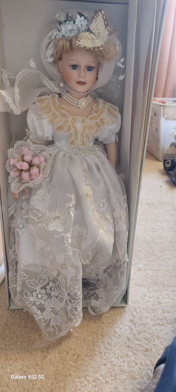 Butterfly Kisses Porcelain Doll 5 Bride Precious Collectible eBay