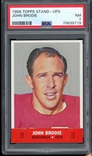 1968 Topps Football Stand Up John Brodie  PSA 7 NM 49ers HOF