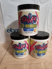 (3)Sway Fitness Pre-Workout A.M.F Blueberry Lemonade Flavor 25Servings Lot Of 3 