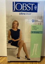 Jobst UltraSheer Women's 8-15 mmHg Thigh High SMALL