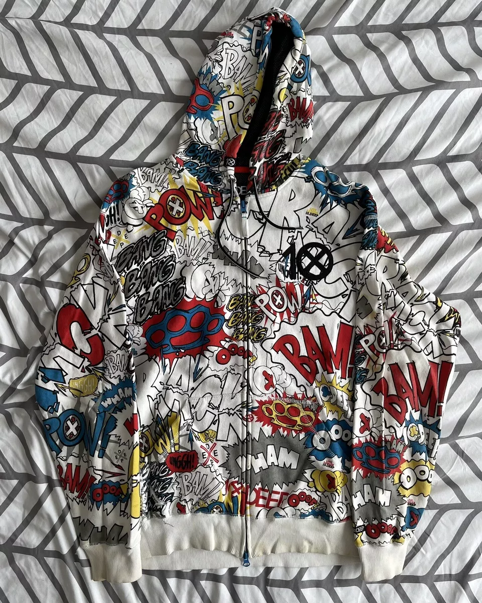 10 Deep Full Zip Hoodie Size L 100 Authentic