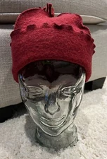 Woolflower Red Hat Made In USA Soft Stretchy