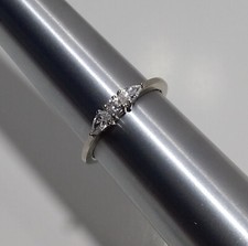 925 Sterling Silver CZ Three-Stone Cubic Zirconia Ring