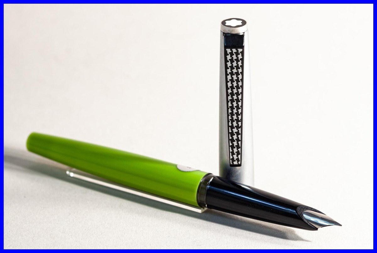 MONTBLANC Caressa APFEL GRÜN, Schwarz & Silber 1970er Patronen