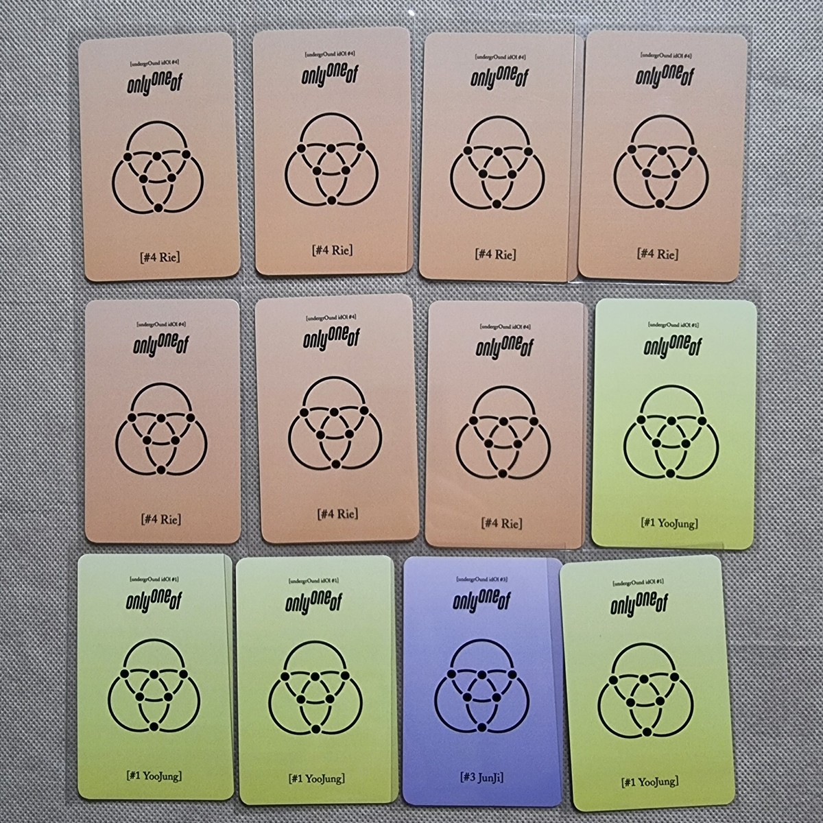 ONLY ONE OF UndergrOund idOl#1,3,4 KTOWN4U LUCKYDRAW YOOJUNG,JUNJI