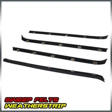 Outer Front&Rear Window Sweep Weatherstrip Seal Set Fit For Chevy GMC Pickup