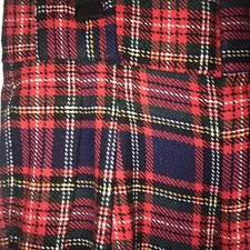 VTG Pantalones 70 s Christmas Plaid Pant Flare Bellbottom Wool