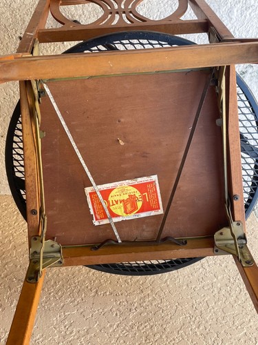 Vtg LEG-O-MATIC Airstream RV Travel Trailer Folding Wood Chair Style 131 - Picture 13 of 18