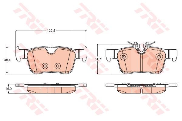 Plaquettes de frein Volvo V90 II Break T5 jeu de 4 pièces d'origine