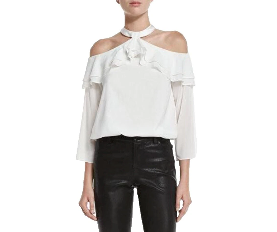 Camisetas Alice + Olivia seda blanca para mujeres
