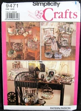 Padded Picture Frames Basket Decorated Boxes Simplicity 9471 Uncut