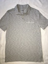 Men  s GOODFELLOW  Co. S/S Grey 1 Pocket Polo Rugby Shirt Size Small S VGC LNC