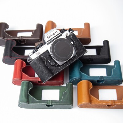 For Nikon FA Case Handmade Genuine Real Leather Half Camera Case Bag Cover
