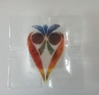 Vintage Israel art fused glass ash tray trinket dish design Heart shape