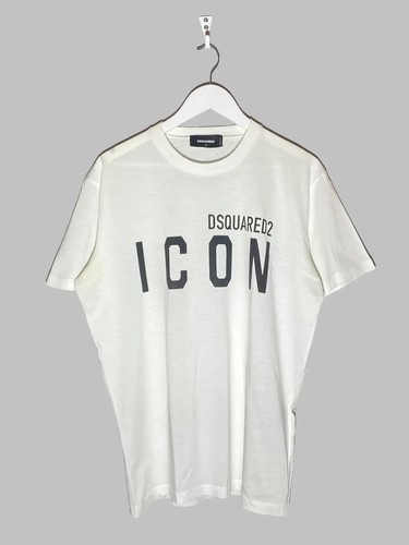$489 Designer DSQUARED2 Men's Large D&G Logo ICON Print Tee T-shirt L - Picture 6 of 15