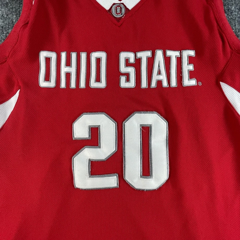 Camiseta de baloncesto grande de los Ohio State Buckeyes para hombre de la NCAA Silver Knight años 2000 Foto 3 de 4