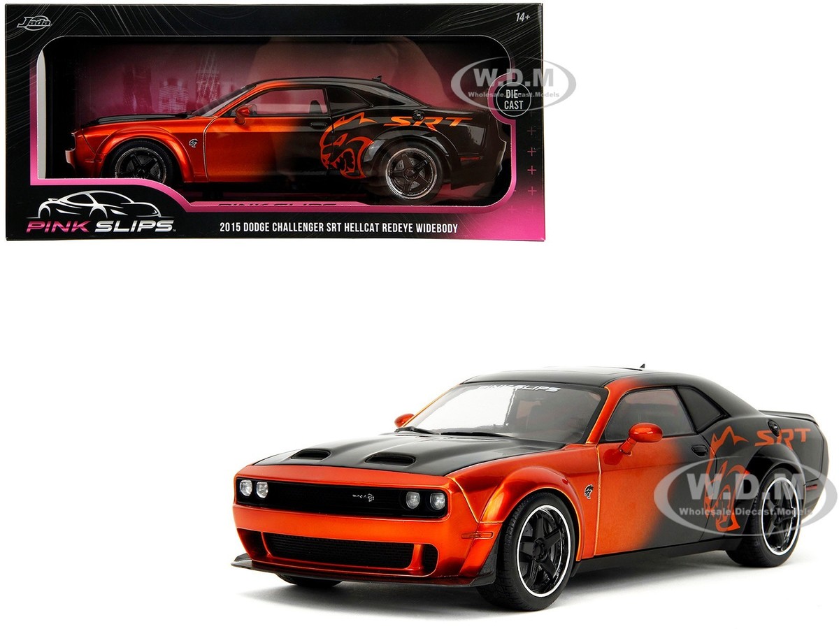 DODGE CHALLENGER SRT HELLCAT ORANGE & BLACK 1/18 DIECAST MODEL CAR