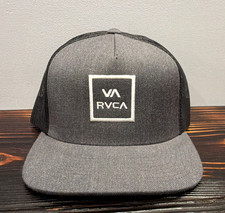 RVCA Gray/Black Trucker Hat Adjustable One Si...