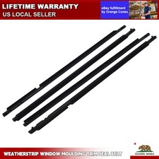 4x Window Moulding Trim Weatherstrips Seal Belt For 2009-2012 Toyota Corolla