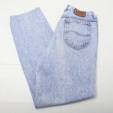 Vintage Lee Riders Jeans Mens 33x34 Actual 30x31 Light Blue USA 90s Union Made