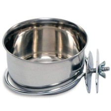 Prevue Coop Bolt on Pet Cup, 10 oz 10 oz, Stainless Steel