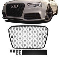 Kühlergrill Waben Grill Glanz Schwarz passt für Audi A5 B8 8T Facelift S-Line