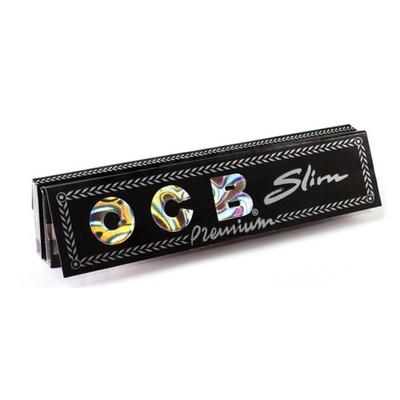 24x OCB Black Premium King Size Slim Rolling Papers New Lot Sealed Bulk 1.25''
