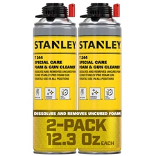 Stanley T244 Polyurethane Foam & Gun Cleaner 12.3oz, 2 Pack - Gun Not Included