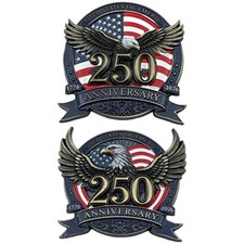 Metal Car Emblem Badge Patriot Flag Edition 3d Badge American 250 Anniversary