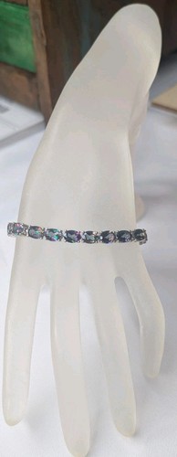 Sterling Silver | 8” | Multicolor Topaz Tennis Bracelet |