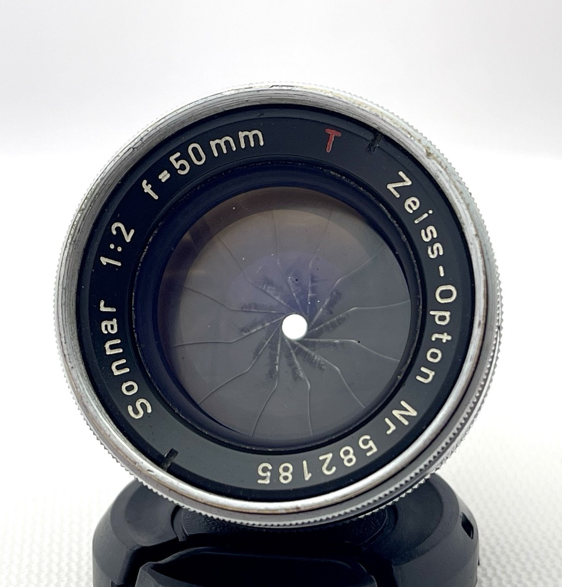 Zeiss-Opton Sonnar 1:2 50mm CONTAX C 美品 Zeiss-Opton Sonnar 1:2 f=50mm Red T Lens 2/50 for Contax