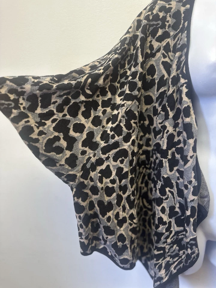Cárdigan suéter Alfani para mujer frente abierto estampado animal leopardo talla XL Foto 3 de 4