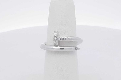 Cartier Juste Un Clou 18k White Gold Ring Size 54 8.1 Grams Eb0326oxxzsa