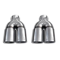 Auspuffblende Endrohr FüR Renault Clio 2012-2019 Edelstahl Chrom 2Tlg