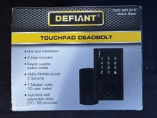 Defiant Square Touchpad Deadbolt Single Cylinder In Matte Black 1007 587 013