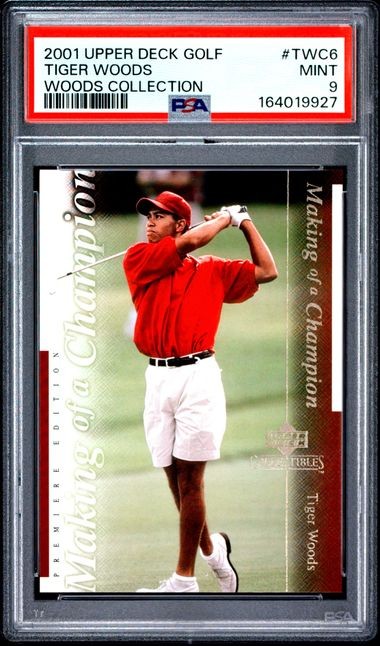 TIGER WOODS - PSA 9 - 2001 Upper Deck Golf - Tiger Woods Collection #TWC6