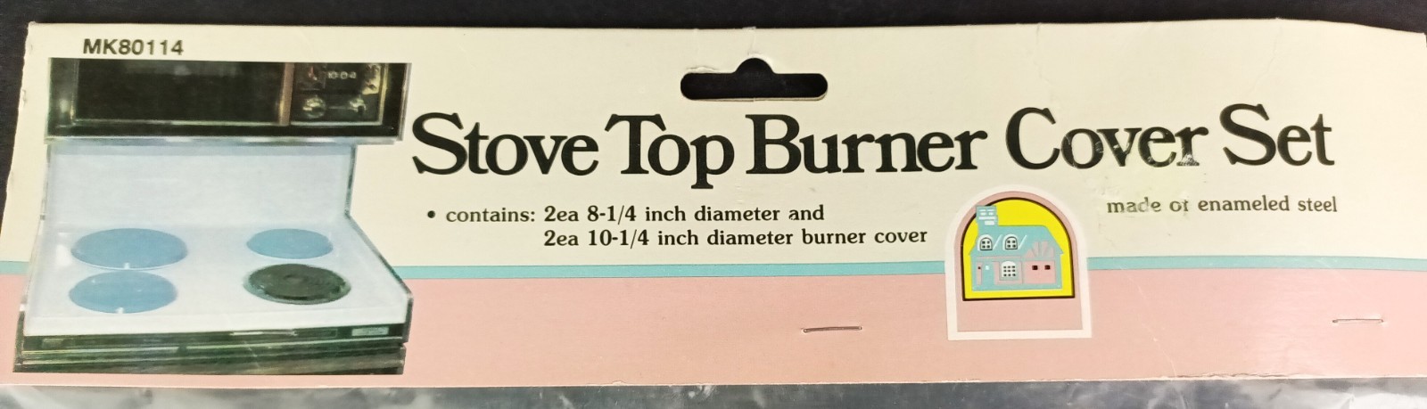 Stove Top Burner Cover Set VINTAGE 4 Pieces Enameled Steel Floral Grandmacore