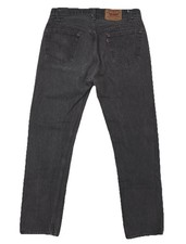 VTG Levi's 501 Denim Jeans Washed Black Grey Men’s Waist 34 Made in USA 1996