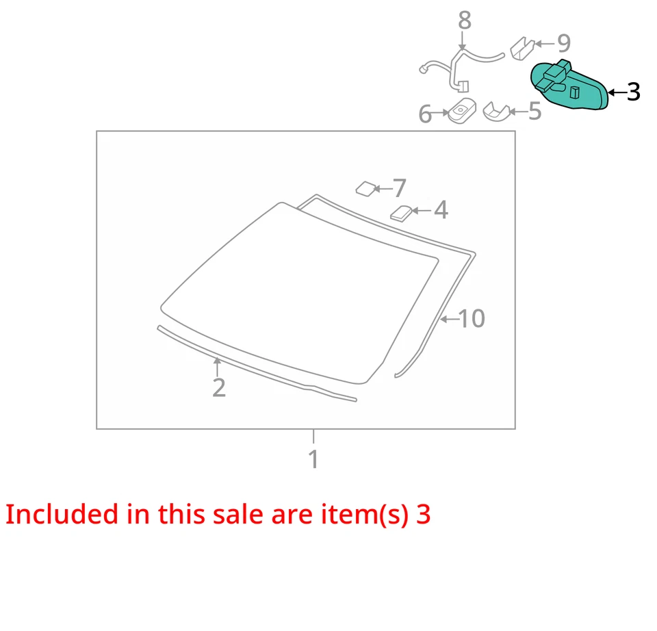 09 10 11 12 13 14 15 16 17 BUICK ENCLAVE Rear View Mirror Foto 2 de 3