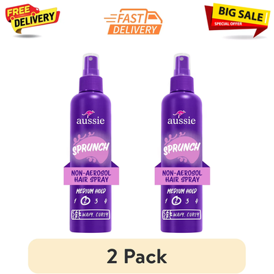 #ad #ad Aussie Sprunch Non Aerosol Hair Spray for Curly Hair and Wavy Hair 8.5 Oz 2PK $14.99