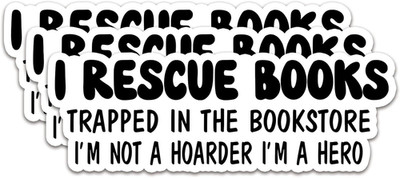 (3Pcs) I Rescue Books Trapped in the Bookstore Sticker Read Book Sticker Book St