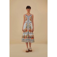 Farm Rio Delicate Garden Midi Dress Size Medium