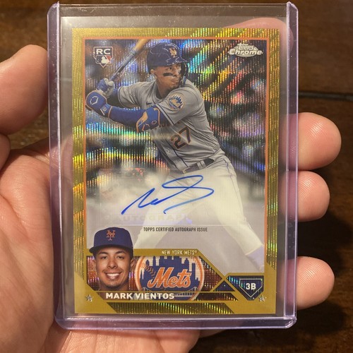 2023 Topps Chrome Update Mark Vientos Auto Gold Wave Rookie RC #1/50