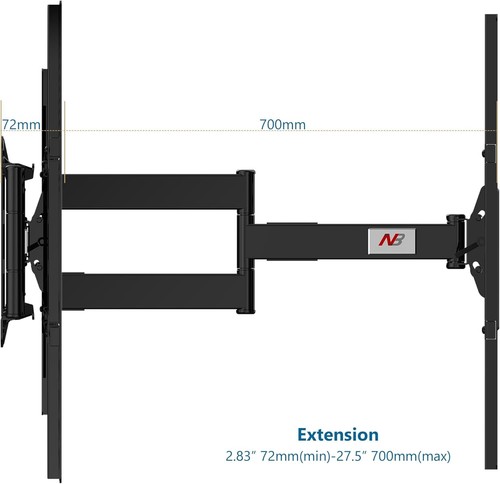 NB North Bayou Heavy Duty Wall Mount for Most 75”-110 inch TVs, Holds Up to 91 k - Picture 4 of 7