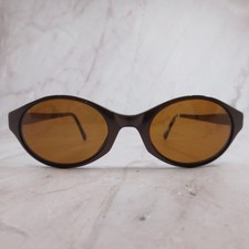 Calvin Klein CK 1009 Oval Sunglasses Brown Bronze Metal Temples 50-20-140